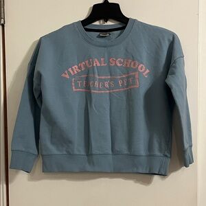 True Craft Girls Virtual School Teacher’s Pet Kids Blue Sweatshirt Size XL